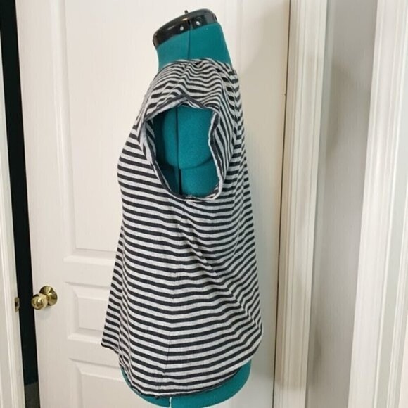 Thakoon Stripe Nautical Short Sleeve Cotton Casual T Shirt - Picture 4 of 8